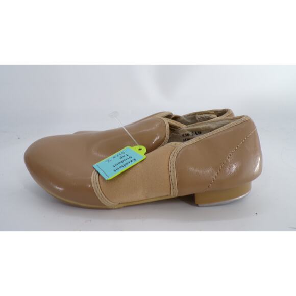 Dance Tap Shoes Revolution 536 Tan 2M Little Kid Full Sole Student Man Made - Picture 4 of 6